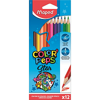 Карандаши цветные 12цв 3-гран Maped 183212 штр.  3154141832123
