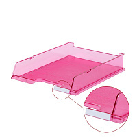 Лоток для бумаг HAN с инд.окном прозрачно-малиновый арт.HA1020/221, С4