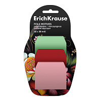 Клейкие закладки пластиковые ErichKrause Фолк-мотивы, 45x38 мм, 30 листов, 3 цвета
