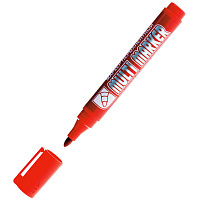 Маркер перманентный "MULTI MARKER" красный, пулевидный, 3мм: CPM-800 штр.:  8803654007027