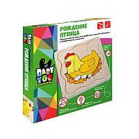 Игровой набор дереянная рамка-вкладыш, Рождение птенца, Bondibon, BOX 20х18х1,2 см., арт. TK6910