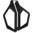 Ножницы BRAUBERG "Super black" 220 мм, черные, 3-сторонняя заточка,