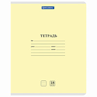 Тетради ДЭК 18 л., КОМПЛЕКТ 10 шт., BRAUBERG "КЛАССИКА NEW", линия, обложка картон, ЖЕЛТАЯ, 107081