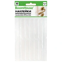 Противоударные силиконовые наклейки 63х10 мм, КОМПЛЕКТ 10 шт., BOOMHOUSE (БУМХАУС), 701836