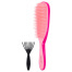 Расческа для волос массажная 22,5х6,5 см, розовая + щетка для чистки В ПОДАРОК,
