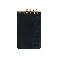 БЛОКНОТ НА ГРЕБНЕ «CUTE JOURNAL» A6-, BV, 100 Л. "ЧЕРНЫЙ" ЛИНЕЙКА