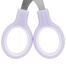 Ножницы BRAUBERG KIDS 130 мм, ручки лавандовые, закругленные лезвия с линейкой,