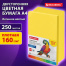 Бумага цветная ПЛОТНАЯ BRAUBERG, А4, 160 г/м2, 250 л., желтая, интенсив, для