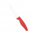 Нож керамический, белое лезвие с защитным элементом (10см), рукоятка красная