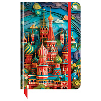 Ежедневник недатированный А5, 136 листов, 7БЦ BG "Paper Art. Moscow", матовая ламинация, выборочный лак