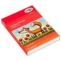 Пластилин Гамма "Мультики", 08 цветов, 160г, со стеком, картон