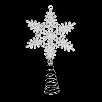 Верхушка ErichKrause Decor® Снежинка белая 13см