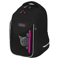 Рюкзак BRAUBERG INTENT, 2 отделения, 4 кармана, "Peering cat", 39х27х14 см, 274396
