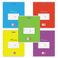 Тетради ДЭК 12 л. КОМПЛЕКТ 20 шт. BRAUBERG КЛАССИКА, косая линия, обложка картон, АССОРТИ, 107072