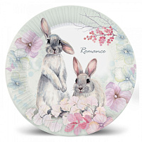 Набор бумажных тарелок Кролики (пастель), 6 шт d=230 мм.