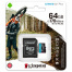 Карта памяти microSDXC 64 ГБ, KINGSTON Canvas Select Plus, UHS-I, 100 Мб/с