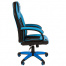 Кресло компьютерное BRABIX "Tanto GM-171", TW/экокожа, черное/голубое,