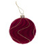 Шары елочные 6 шт., 8 см, "Burgundy Charm", пластик, софт-тач,