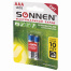 Батарейки КОМПЛЕКТ 2 шт., SONNEN Super Alkaline, AAA (LR03, 24А), алкалиновые,