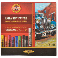 Пастель художественная Koh-I-Noor "Toison D'or Extra Soft 8554", 24цв., картон. упак.