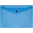 Папка-конверт на кнопке СТАММ, А4, 150мкм, прозрачная, синяя