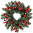 Венок новогодний заснеженный, диаметр 30 см "Зимняя сказка", с