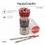 КАРАНДАШ ЧЕРНОГРАФИТОВЫЙ "HappyGraphix" ЕНОТ НА КАЧЕЛЯХ НВ