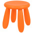 Табурет детский МАМОНТ оранжевый, от 2 до 7 лет, безвредный пластик,