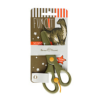 НОЖНИЦЫ ДЕТСКИЕ, "FUN.Динозавр", 13,5 см., (пластиковые лезвия и ручки)