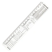 Линейка пластиковая 20 см BRAUBERG, справочная, алгебра, 210896