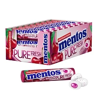 Жевательная резинка MENTOS (Ментос) Pure Fresh "Ролл Вишня", 15,5 г