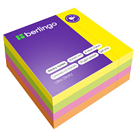 Самоклеящийся блок Berlingo "Ultra Sticky", 50*50мм, 240л, 4 неоновых цвета. LSn_40102