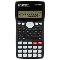 Калькулятор инженерный CROMEX (КРОМЕКС) CX-401BK (155х80 мм), 401 функция, 10+2 разрядов, черный, 273833