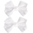 Бант для волос НАБОР 2 шт. и 1 шт., 10х8 см, на заколке, белый, АССОРТИ, MONTE