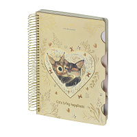 ЗАПИСНАЯ КНИЖКА "ART JOURNAL" B5,120 Л. НА СПИРАЛИ, С РАЗДЕЛИТЕЛЯМИ "ПРОСТО ЛЮБОВЬ"
