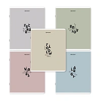 Тетради ДЭК А5 48 л. КОМПЛЕКТ 5 шт. BRAUBERG скоба, клетка, матовая ламинация, "Однотонный_Пастель_2", 404924