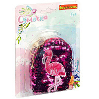 Сумочка BONDIBON, ФЛАМИНГО, с пайетками, 10х8 см.