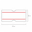 Этикет-лента 21х12 мм, прямоугольная, белая с красной полосой, КОМПЛЕКТ 10