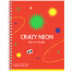 Тетрадь 96л., А5, клетка на гребне BG "Crazy neon", неоновая краска