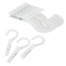 Прищепки бельевые с крючком 13 см, КОМПЛЕКТ 5 штук, пластик, белые, PRIMILA