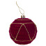 Шары елочные 6 шт., 8 см, "Burgundy Charm", пластик, софт-тач,