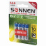 Батарейки КОМПЛЕКТ 4 шт., SONNEN Super Alkaline, AAA (LR03, 24А), алкалиновые,