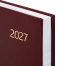 Ежедневник датированный 2027 145х215 мм, А5, STAFF, обложка бумвинил, бордовый,