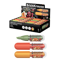 Маркер для выделения текста ErichKrause VisioLine® V-23 Фолк-мотивы, с гибким наконечником, цвет чернил ассорти (в коробке-дисплее по 24 штуки)