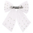 Заколка для волос 16х14 см, баретте с бантом и бусинами, белый, MONTE VITA