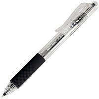 Ручка гелевая автоматическая BRAUBERG "X-WRITER 1700" УВЕЛИЧЕННАЯ ДЛИНА ПИСЬМА 1700 м, ЧЁРНАЯ, игольчатый узел 0,5 мм, линия 0,35 мм, 144472