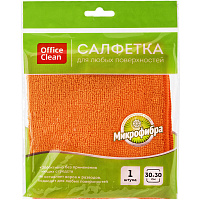 Салфетка для уборки OfficeClean "Стандарт", микрофибра, 30*30см, 1шт., европодвес  252715/ГР