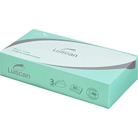 Салфетки косметические Luscan 3 слоя, 80 штук в упаковке, белые
