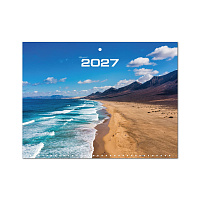 Календарь настенный кварт. 2027г. INFORMAT Природа 297х710 мм 3 бл. офсет. греб.