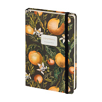 ЗАПИСНАЯ КНИЖКА "МЕГАПОЛИС ЖУРНАЛ" А5, 100 Л. НА РЕЗИНКЕ, "ФЛОРА.РАЙСКИЕ АПЕЛЬСИНЫ", ЛИНЕЙКА